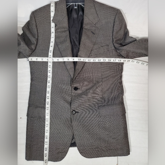 CANALI SAKS FIFTH AVENUE GRAY HOUNDSTOOTH SUIT BLAZER SIZE 50 R EUROPE 40 R USA - Picture 8 of 9